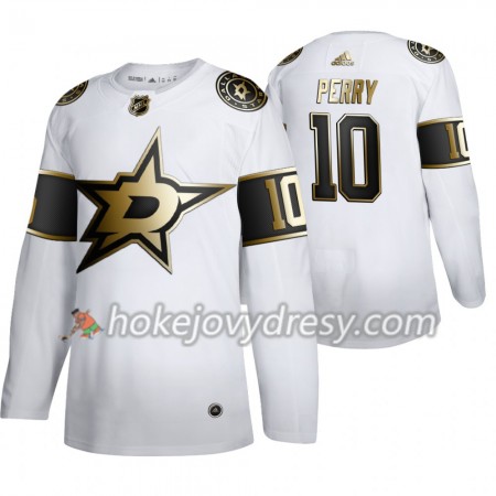 Pánské Hokejový Dres Dallas Stars Corey Perry 10 Adidas 2019-2020 Golden Edition Bílá Authentic